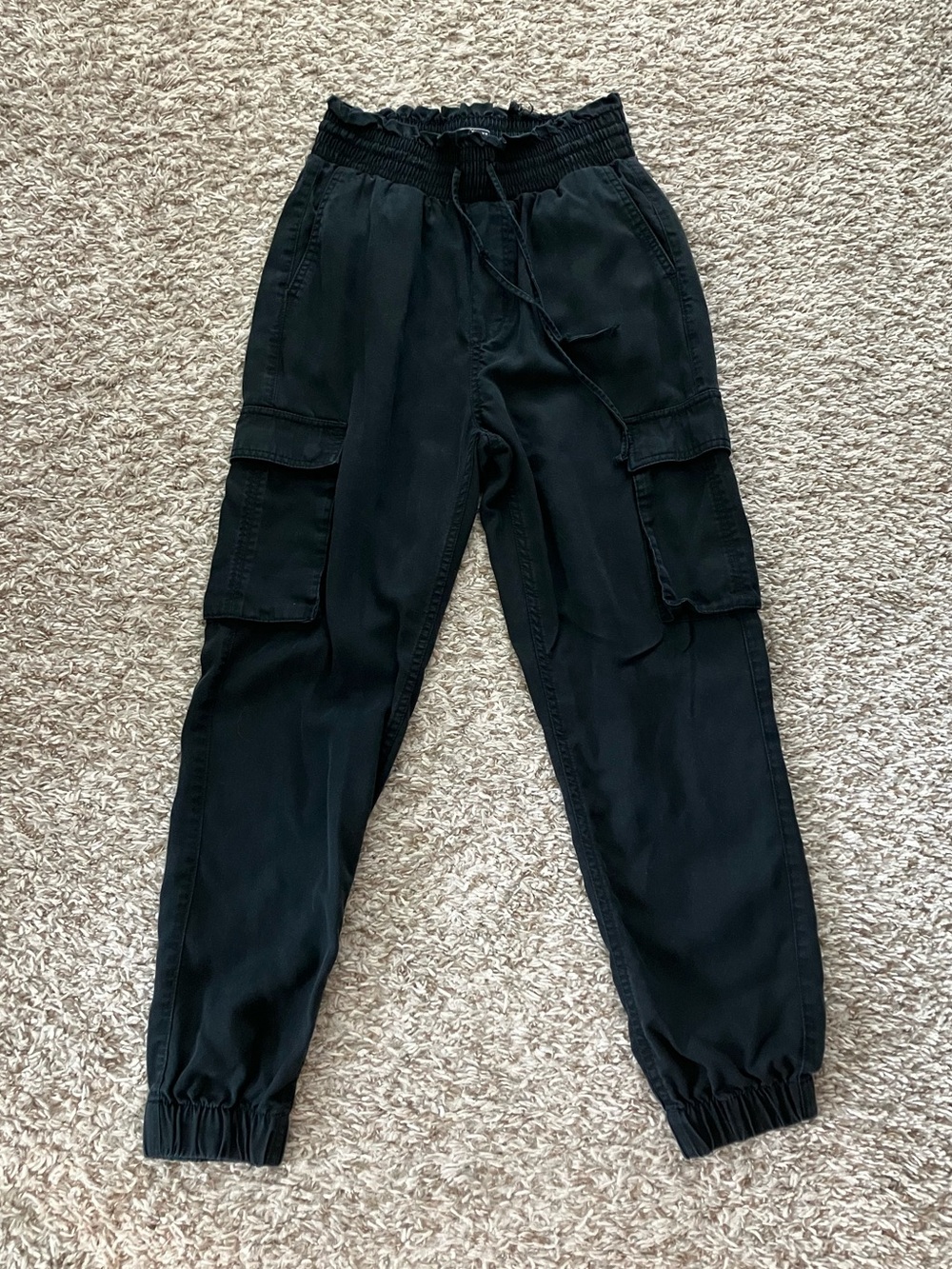 Abercrombie & Fitch Black Cargo Joggers